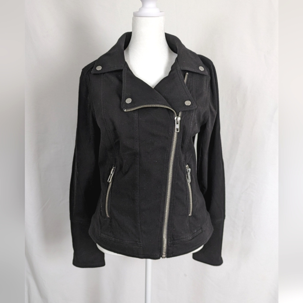 Liverpool stretchy asymmetrical zip jacket - size M